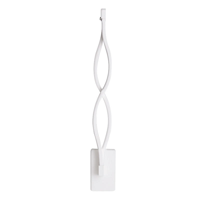 16W décoration de maison moderne forme de vague en aluminium vers le bas lampe de mur LED intérieur mur LED lumière vacances guirlande lumineuse