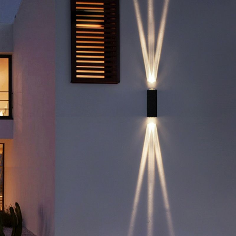 Applique murale décorative extérieure étanche spot carré couloir couloir extérieur trois faisceaux projecteur porte lumière de jardin