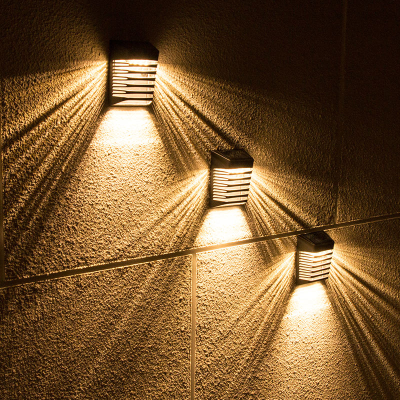 Mini Patio Éclairage Solaire Escaliers Pont Étape Lumières IP65 Étanche Extérieure Jardin Encastré Surface Led Solaire Clôture Lampe