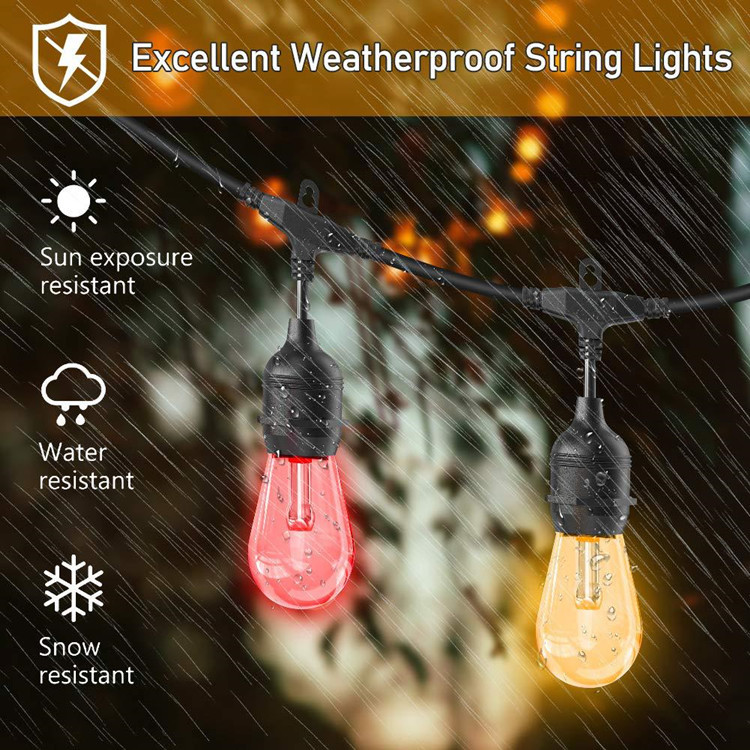Guirlande solaire LED guirlande lumineuse décoration de noël ampoule IP65 étanche Patio lampe guirlande de vacances pour meubles de jardin en plein air