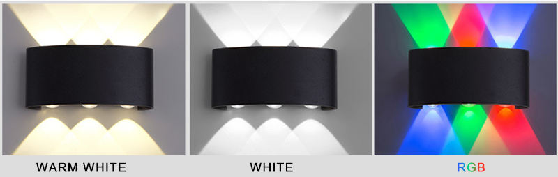 2023 décoration industrielle 6W/8W IP65 étanche extérieur mur LED lampe Wandlamp haut et bas applique murale