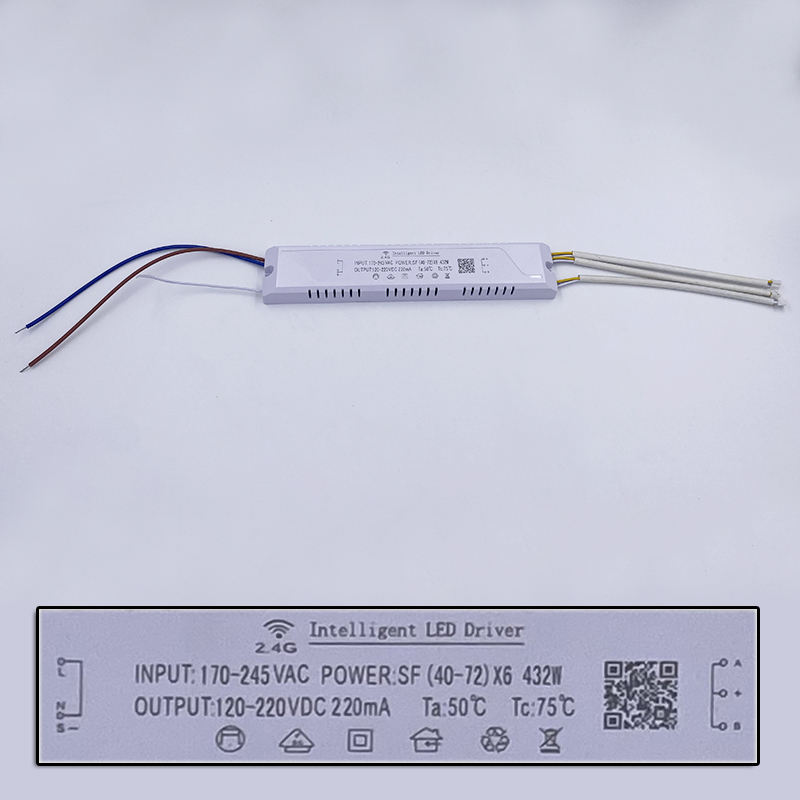 Transformateurs d'éclairage LED 6 voies 300-432W Pilote 2.4G Pilote à trois températures de couleur Alimentation sûre de haute qualité Pilote d'adaptateur Led