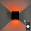 Chambre à coucher moderne intérieure extérieure lisant vers le haut et vers le bas Angle réglable contrôleur de lumière LED App applique murale lumières contrôlées par application