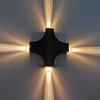 Nouvelle applique extérieure LED 12W croix étoile 4 côtés éclairage étanche IP65 pour jardin balcon décoration