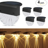 Lumière chaude + couleur RVB LED lampe solaire chemin escalier énergie solaire balcon lumière extérieure jardin lumières lumière solaire lampe solaire