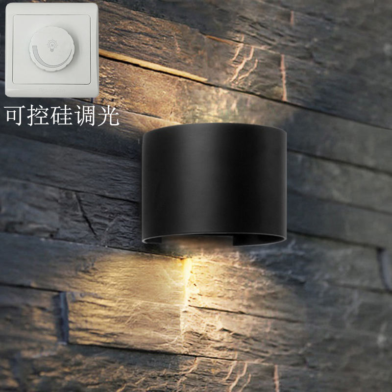 Hagood nouvelle applique murale étanche demi-cercle 6W applique murale LED éclairage extérieur étanche IP65 Angle d'éclairage réglable