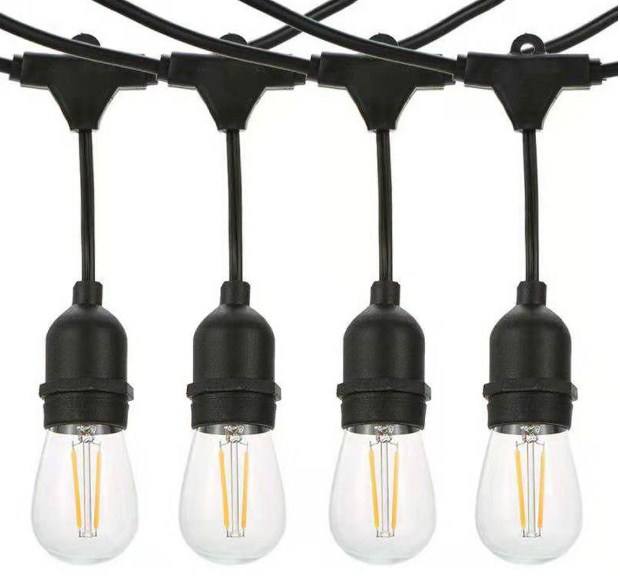 Éclairage de jardin intelligent 15m RVB fil d'éclairage d'ambiance de jardin contrôle de téléphone intelligent E27 prise fabricant ventes directes