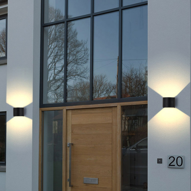Hagood nouvelle applique murale étanche demi-cercle applique murale LED éclairage extérieur étanche IP65 Angle d'éclairage réglable