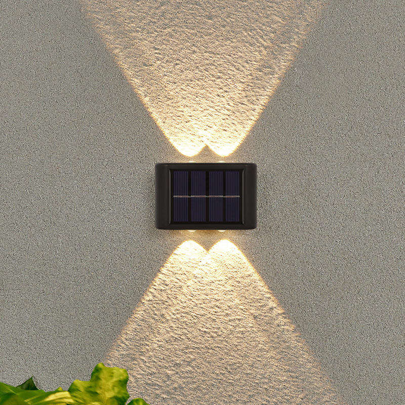 Lampe de jardin extérieure solaire maison applique murale décoration disposition mur nouveau haut et bas applique lumineuse