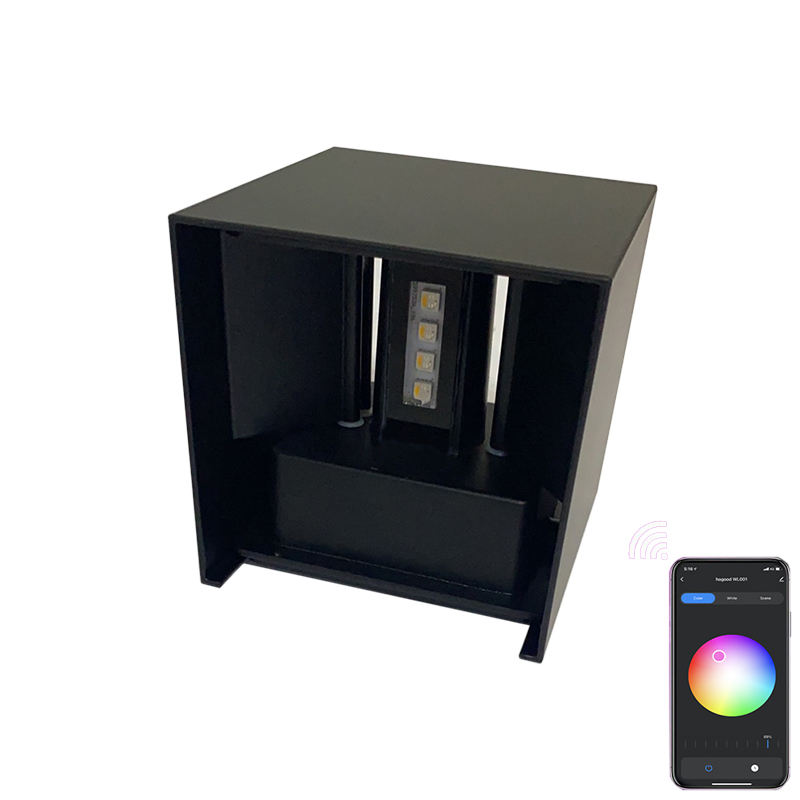 RGB 9W Smart extérieur LED applique murale créative en aluminium applique murale escalier maison salle de bain chambre lumière intérieur Decora lumière