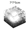 Lumières solaires colorées lumière en forme de glace mur de lumière led extérieur lampe de tuile solaire lampe carrée lumière décorative en forme de glace lampe solaire enterrée IP65 étanche étape décoration extérieure