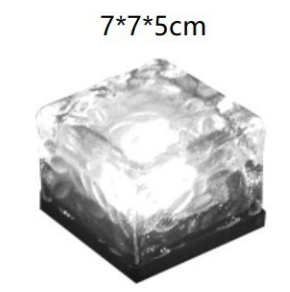 Lumières solaires colorées lumière en forme de glace mur de lumière led extérieur lampe de tuile solaire lampe carrée lumière décorative en forme de glace lampe solaire enterrée IP65 étanche étape décoration extérieure