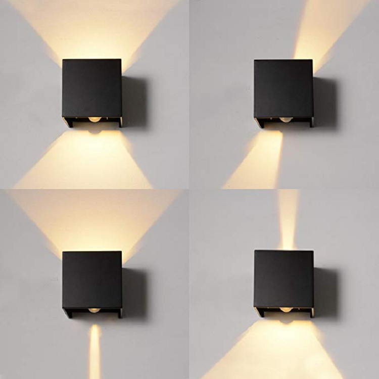 Détecteur de mouvement extérieur 12W réglable haut et bas applique murale aluminium décorer applique murale LED