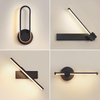 Lampes murales modernes à LED 330 chambre rotative chevet 6W AC85V-265V applique murale noir lampe allée décoration intérieure éclairage