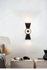 Applique murale étanche à corne de lumière led et veilleuse extérieure moderne dans une applique murale haut et bas de haute qualité