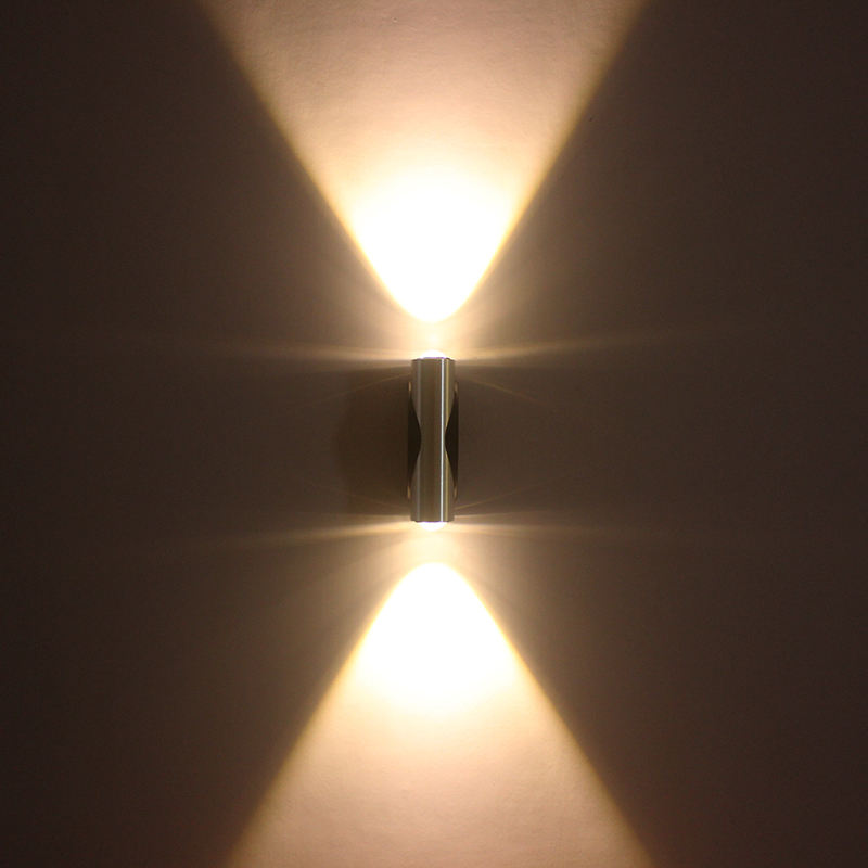 Style simple 2W 6W LED applique murale AC85-265V éclairage de chevet Delikat en aluminium pour luminaire d'intérieur d'allée d'escalier d'hôtel