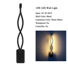 AC 85-265V décoration de maison moderne forme de vague en aluminium haut vers le bas mur LED lampe intérieure mur LED lumière vacances guirlande lumineuse