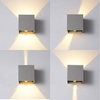 Lampe de mur d'angle réglable imperméable à l'eau de Cube de lumière LED moderne et applique murale extérieure avec prix d'usine de haute qualité