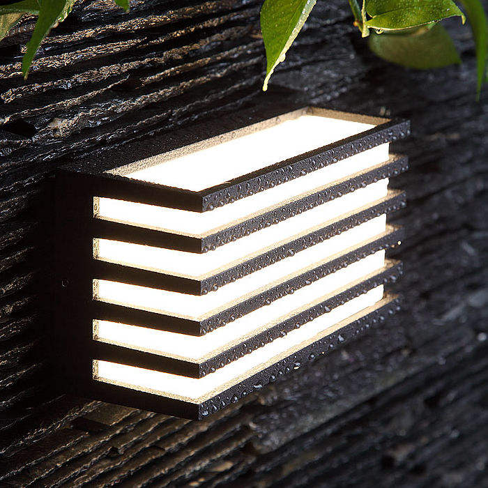 Nieuwe Outdoor Waterdichte Moderne LED Wandlampen Lange Acryl Woonkamer Slaapkamer Gang Veranda Zwart Indoor Lamp Verlichting