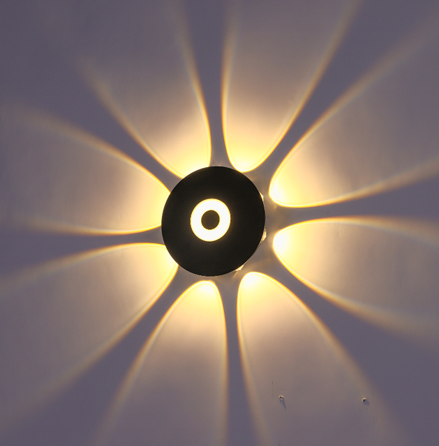 Moderne mur LED lumière vers le bas éclairage rond applique lampe luminaire montage intérieur extérieur maison chambre chambre hôtel éclairage décoration