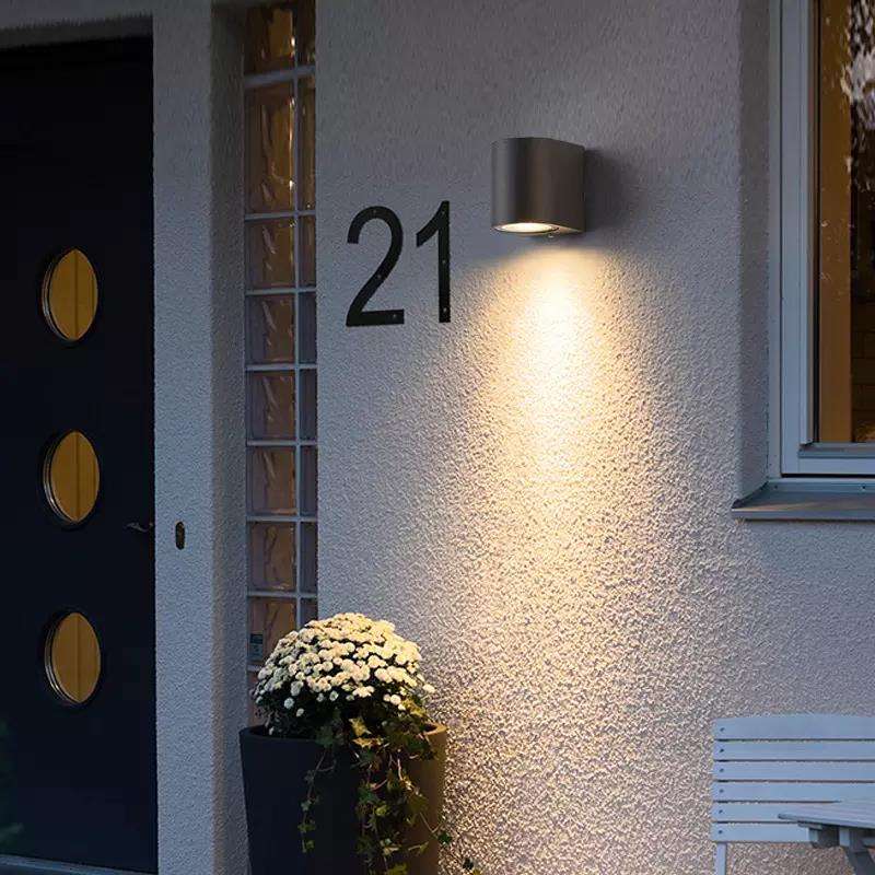 5W colonne unique tête étanche applique murale Unique nuit lampe IP65 étanche applique pour jardin cour décoration