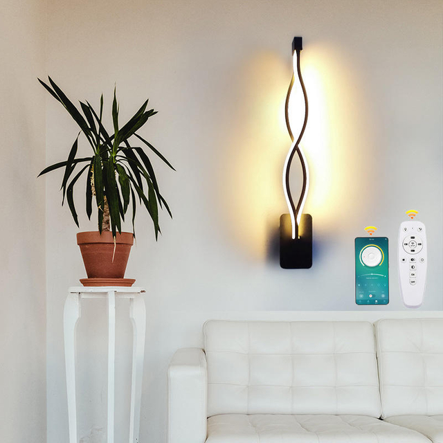 16W 21W 2.4G Moderne Chambre Lampe Longue Vague Applique Led Veilleuse Haute Qualité Led Veilleuse avec Haute Qualité Prix Usine