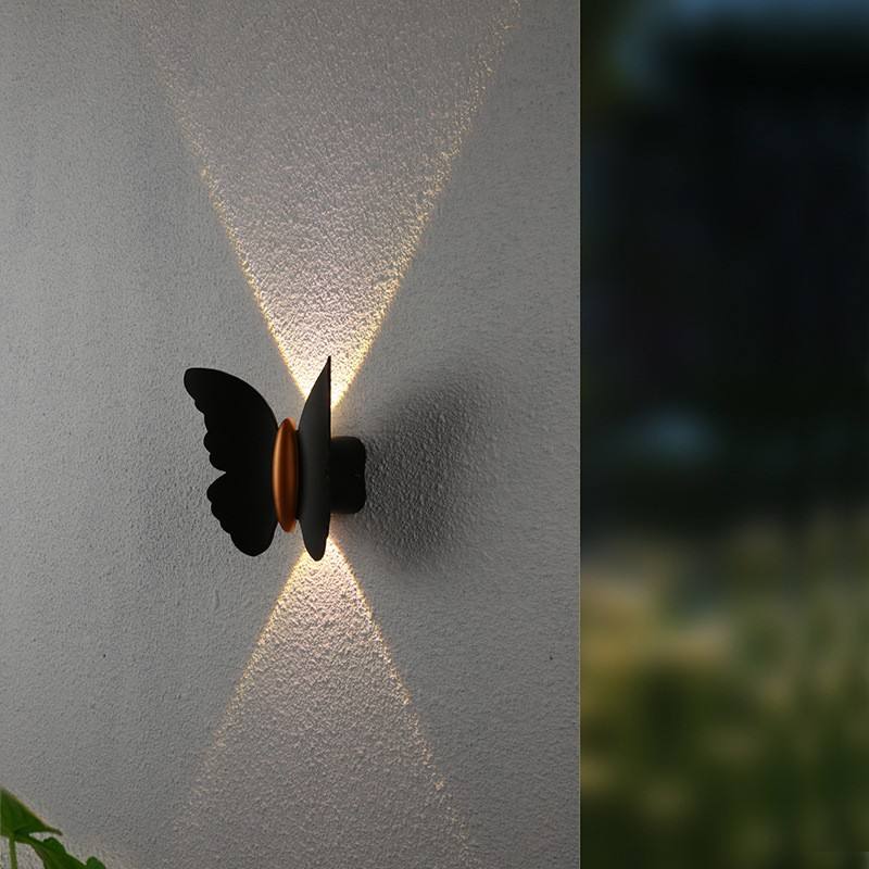 6W LED applique murale en forme de papillon applique murale extérieure IP65 étanche applique murale pour décoration de jardin allée support lumière