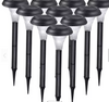 LED lumière solaire lumière de jardin solaire lampe de chemin solaire vente chaude pas cher petit en plastique extérieur chemin de jardin pilier de cour lumière 