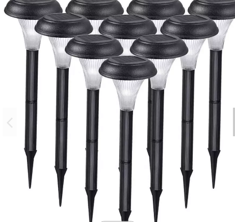 LED lumière solaire lumière de jardin solaire lampe de chemin solaire vente chaude pas cher petit en plastique extérieur chemin de jardin pilier de cour lumière 
