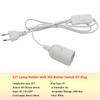 Norme nationale 0.75mm fil 303 interrupteur + E27 tête de lampe nue prise bouton d'alimentation interrupteur ligne câble lampe à LED EU US Plug modèle