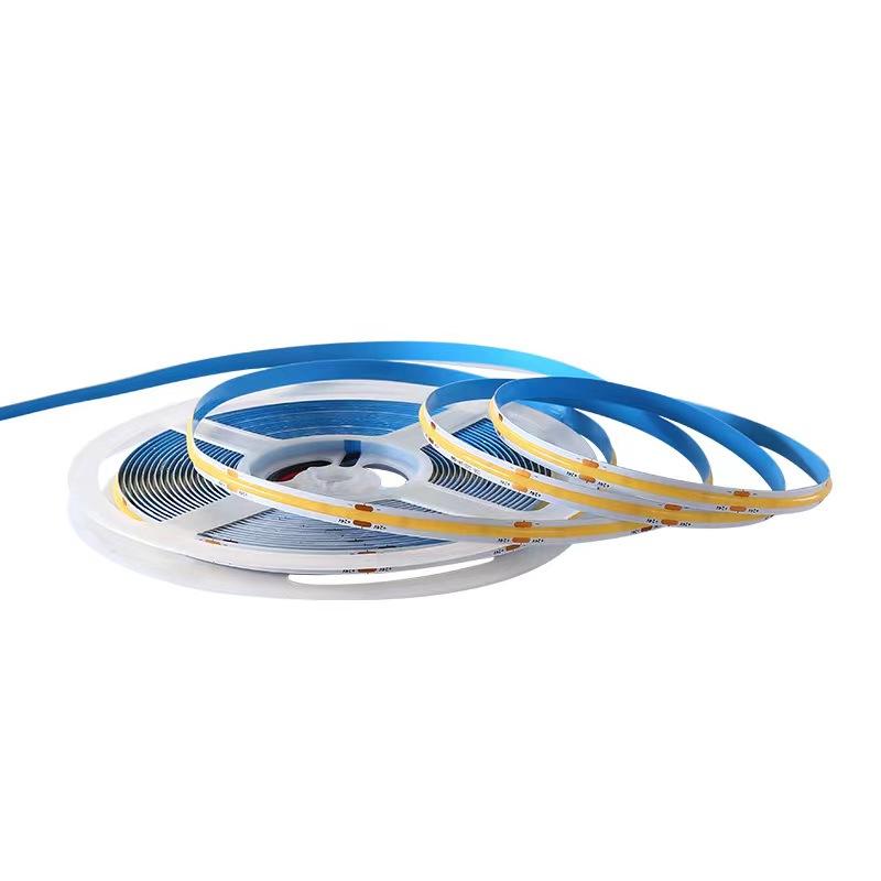 Lumière COB avec bande lumineuse douce auto-adhésive basse pression 12V 24V 2835 ligne flexible magique led bande lumineuse à eau bicolore