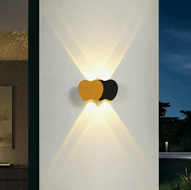 Nouveau couloir escaliers éclairage mur LED lampe extérieure étanche IP65 haut et bas applique murale acrylique lumière jardin lumières 220V