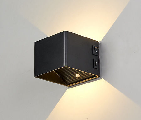 Applique Murale Intérieure USB Rechargeable Applique Murale Led Avec Détecteur De Mouvement Éclairage Intérieur Salon Chambre Couloir Veilleuses