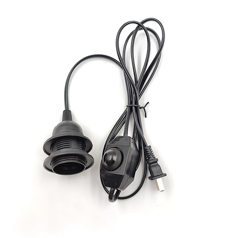 Câble de ligne 303/304/317/301 cordon d'alimentation gradateur/interrupteur à Double bouton fil de prise ue pour ampoule LED/lampe de bureau luminaire USA E26 AU