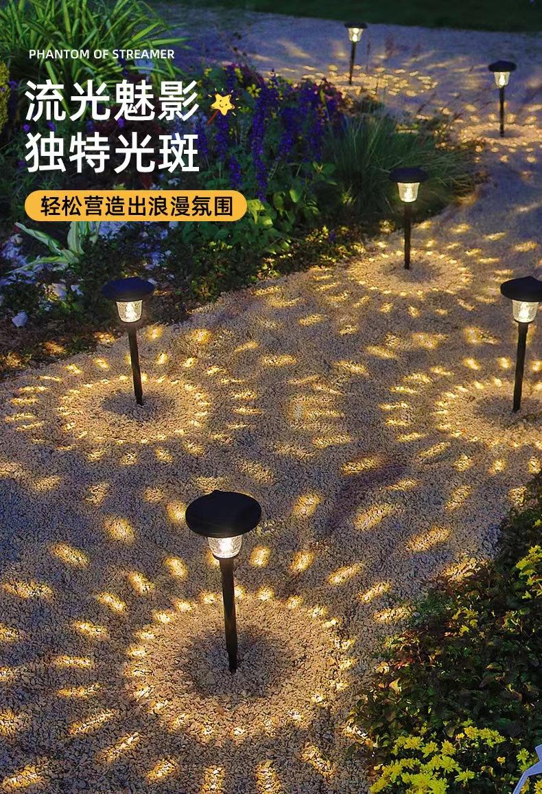 Solaire pelouse lampe verre lumière jardin paysage décoration inséré chemin lampe polysilicium monocristallin 600mah 1000MA batterie