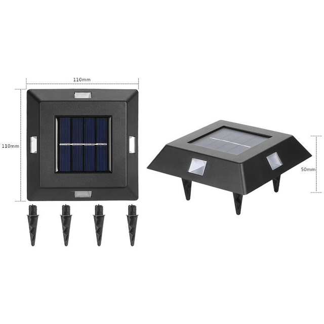 4 LED lampe solaire IP65 étanche lumière extérieure cour applique murale pour jardin et Villa décoration étape lumière