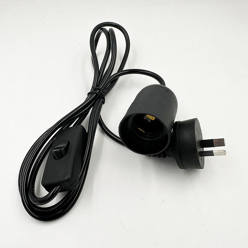 Matériau Support de lampe étanche E27 Plastique Noir Blanc PVC Style Caoutchouc Couleur Vis Origine Fer Cooper E27 support d'ampoule