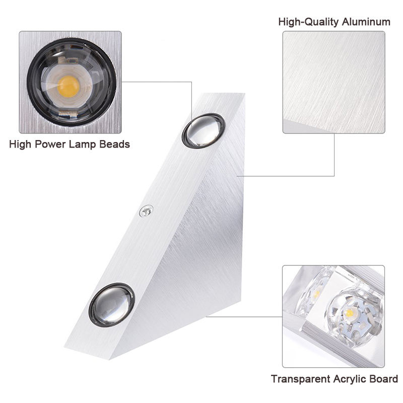 3W9W Moderne Triangle Intérieur Applique Murale LED En Aluminium pour La Décoration De La Maison luminaire mural