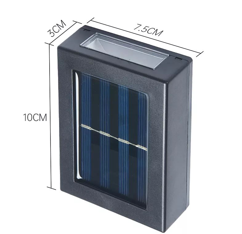 Applique murale de charge solaire extérieure étanche IP65 haut et bas applique murale d'escalier solaire LED veilleuse