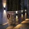 Applique murale de charge solaire extérieure étanche IP65 haut et bas applique murale d'escalier solaire LED veilleuse