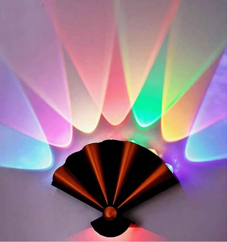 Nouveau Style 8W noir or nordique personnalité applique Simple Led salon fond rond applique hôtel minimaliste