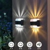 Transparent haut et bas solaire applique extérieure étanche ménage jardin terrasse balcon atmosphère décor lumière