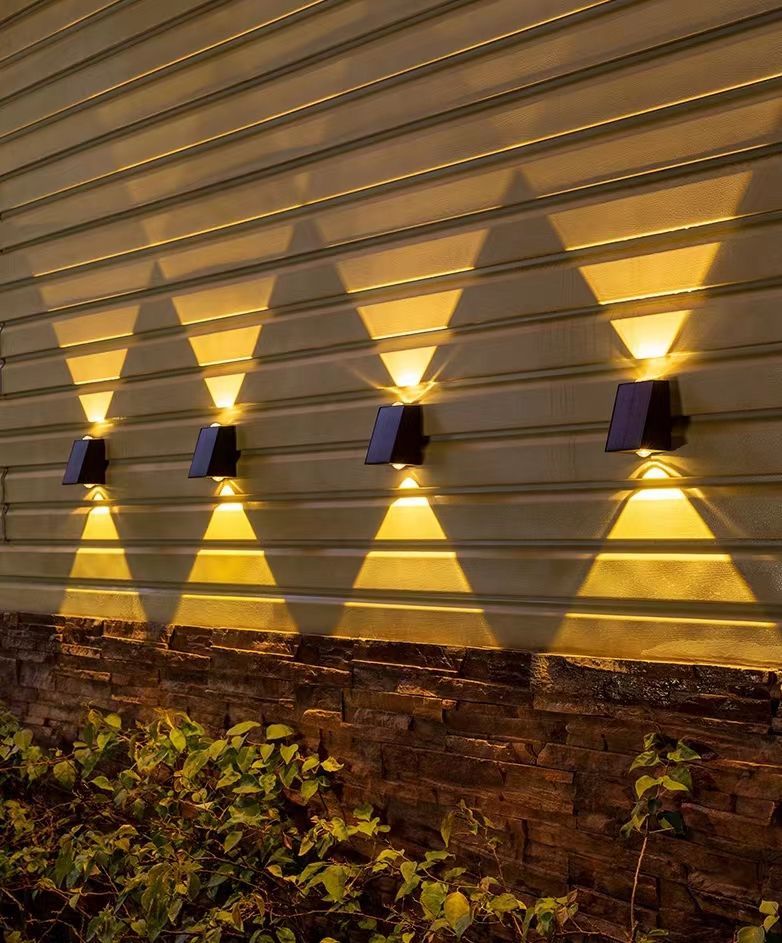 Lèche mur solaire extérieur jardin maison applique étanche haut et bas éclairage lampe Villa décorative jardin applique murale