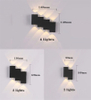 Lumière LED décorative 4 applique murale d'escalier étanche et veilleuse extérieure moderne applique murale LED extérieure mur étanche