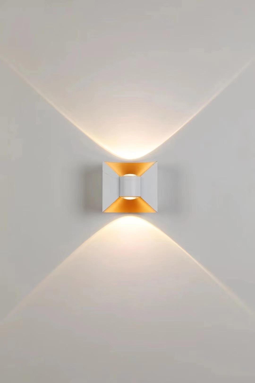 6W 12W Bow applique murale LED étanche applique murale jardin ménage lumières décoratives prix usine boîtier noir et blanc