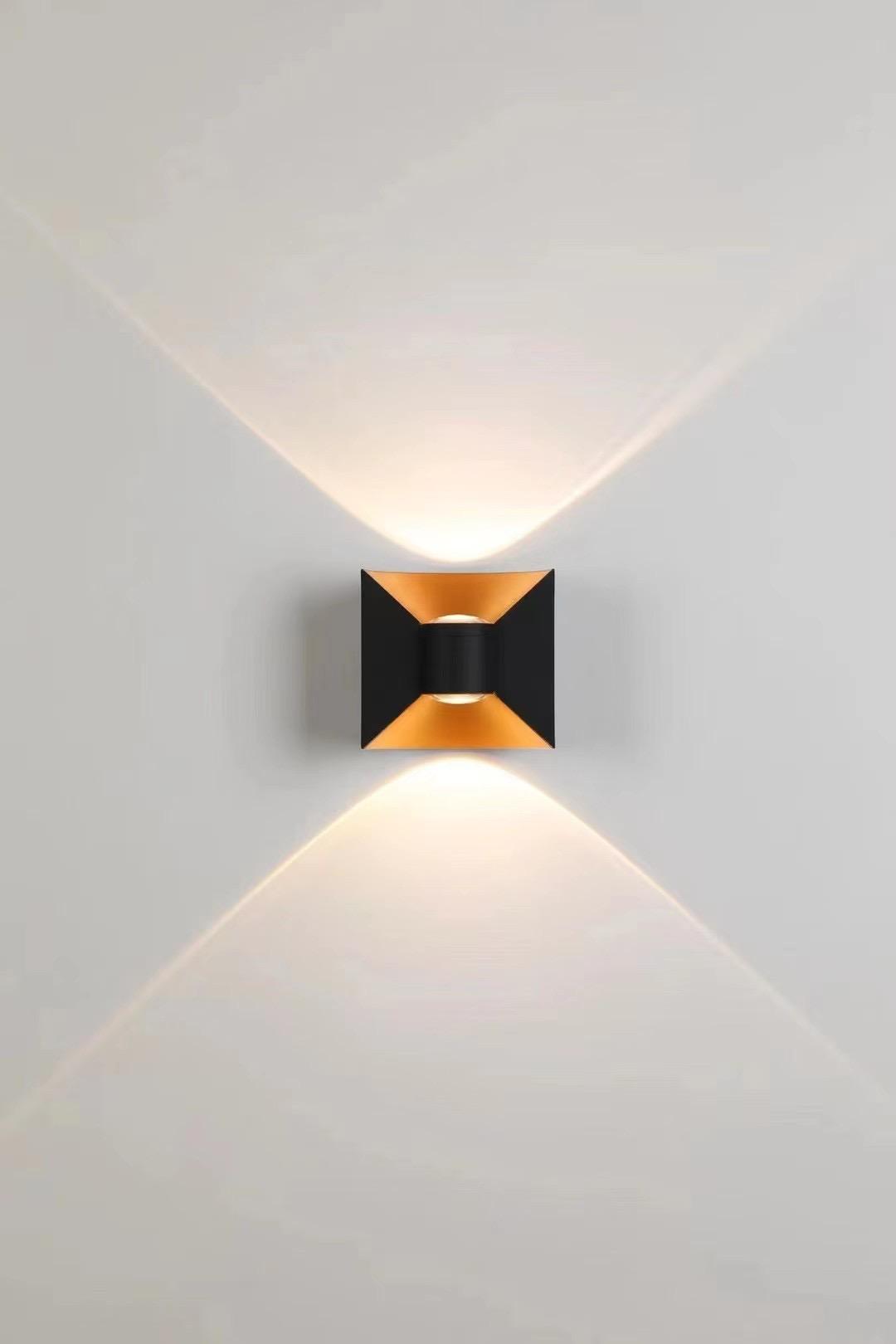 6W 12W Bow applique murale LED étanche applique murale jardin ménage lumières décoratives prix usine boîtier noir et blanc