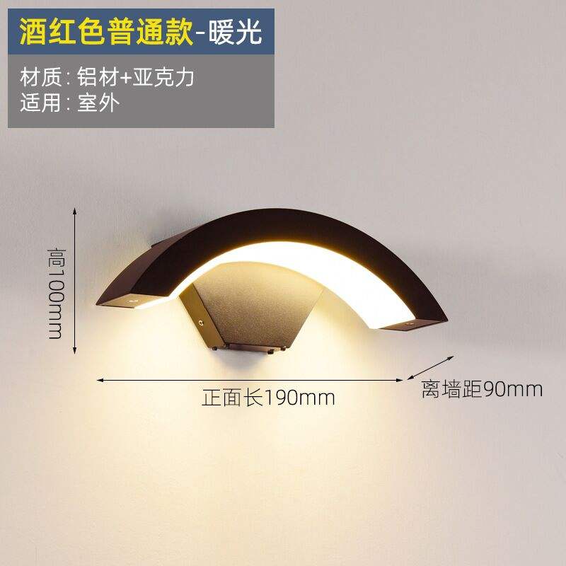 Le plus récent Tuya 9W/12W applique murale lumière App contrôle éclairage extérieur intelligent acrylique applique murale Led appliques murales intelligentes applique