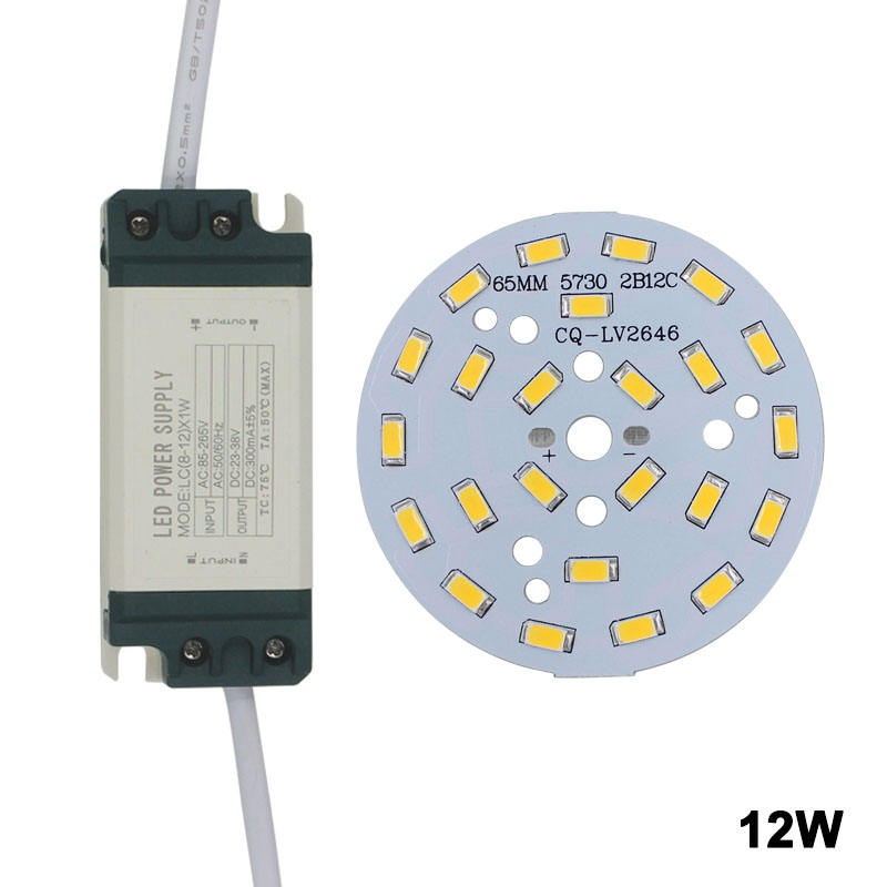 Puce de diode électroluminescente 7W SMD5730 + coque en plastique alimentation du pilote LED pour plafonnier LED