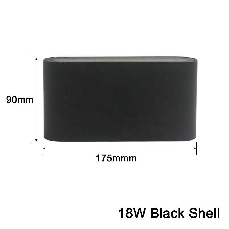 Moderne étanche extérieur 18W mur LED lampe IP65 aluminium haut et bas applique murale jardin porche applique décoration lumière 110V 220V