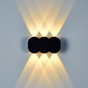 Moderne étanche extérieur 4W mur LED lampe IP65 aluminium haut et bas applique murale jardin porche applique décoration lumière 110V 220V